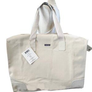 Burberry Fragrance White Duffle Tote Bag Keepall Novacheck Trim P Prime N Proper